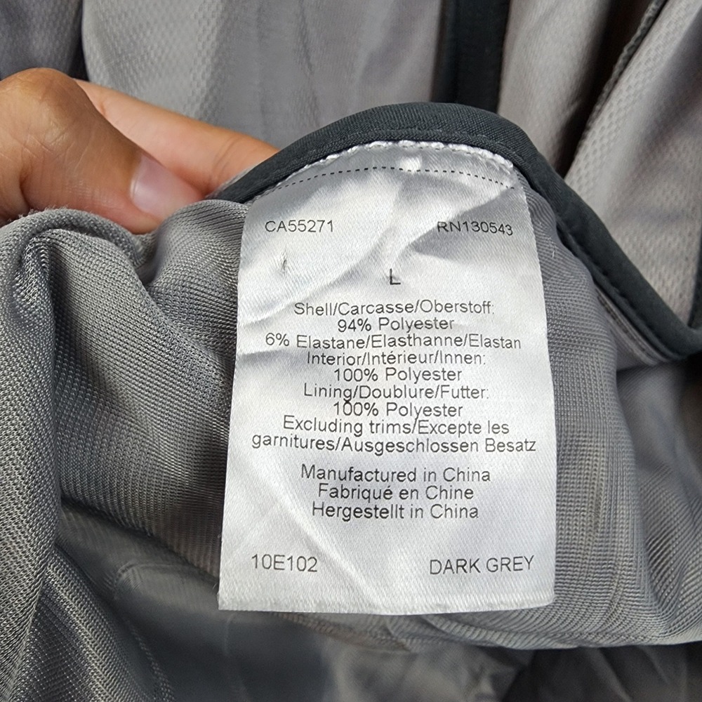 Long Tall Sally Softshell Jacket Women L Grey Tall Adjustable Waist Full Zip - Picture 9 of 10